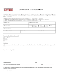Gasoline Credit Card Request Form