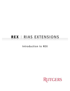 User Guide: REX Extension User Guide