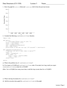 More algorithm and built-in data structures analysis questions - .doc