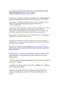 Laura Westra, Satvinder Juss, &amp; Tullio Scovazzi , Toward a... Reform of Refugee Law (Ashgate , June, 2015) [see,