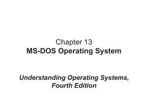 Chapter 13 MS-DOS Operating System Understanding Operating Systems, Fourth Edition