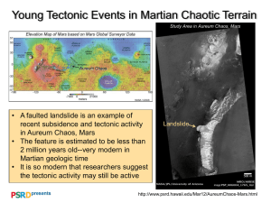 Young Tectonic Events in Martian Chaotic Terrain