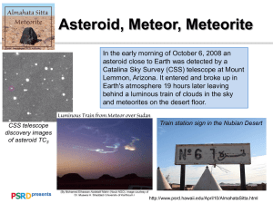 Asteroid, Meteor, Meteorite
