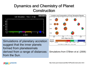 Dynamics and Chemistry of Planet Construction