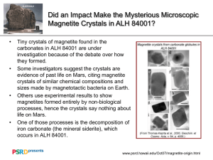Did an Impact Make the Mysterious Microscopic Magetite Crystals in ALH84001?