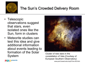 The Sun’s Crowded Delivery Room