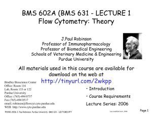 Lecture 1: Flow Cytometry: Theory