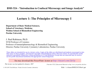 The Principles of Microscopy Part 1