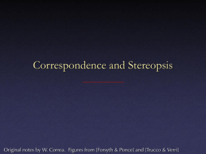 Correspondence and Stereopsis