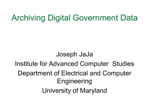 Archiving Digital Government Data