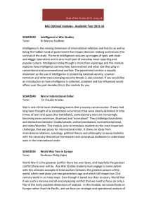 Year 2 Optional Module Descriptions (2014-15)