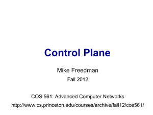 Control Plane Mike Freedman