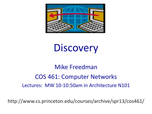 Discovery Mike Freedman COS 461: Computer Networks