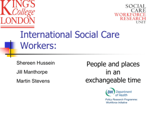 'Recruitment of international social care workers.'