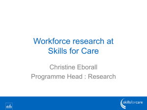 'Workforce research at Skills for Care.'