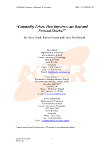 Commodity Prices: How Important are Real and Nominal Shocks?Commodity Prices: How Important are Real and Nominal Shocks?