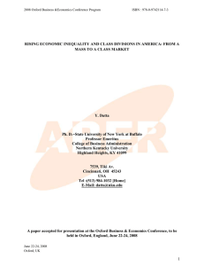 Rising Economic Inequality And Class Divisions In America - From A Mass To A Class Market