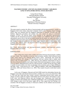 Macroeconomic And Non-Macroeconomic Variables Link To Singapore Hotel Stock Returns