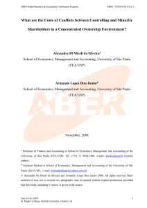 What Are The Costs Of Conflicts Between Controlling And Minority Shareholders In A Concentrated Ownership Environment?