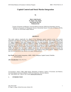 Capital Control and Stock Market Integration