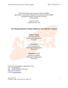 The Managerialization of Italian Ministries: an explorative analysis