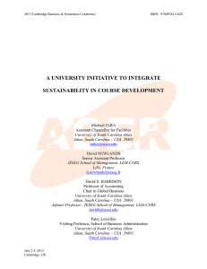 A University Initiative to Integrate Sustainability in Course Development