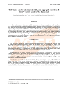 On Balance Sheets Idiosyncratic Risk and Aggregate Volatility: Is Firm Volatility Good for the Economy?
