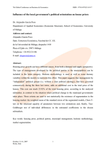 Influence Of The Local Government’s Political Orientation On House Prices