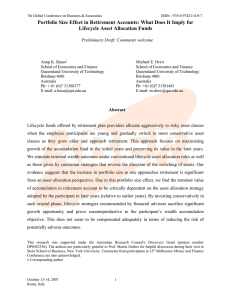 Portfolio Size Effect In Retirement Accounts: What Does It Imply For Lifecycle Asset Allocation Funds