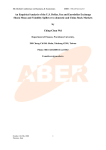 An Empirical Analysis Of The U.s. Dollar, Yen And Eurodollar Exchange Shock Mean And Volatility Spillover To Domestic And China Stock Markets