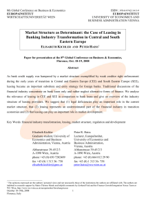 Market Structure As Determinant: The Case Of Leasing In Banking Industry Transformation In Central And South Eastern Europe