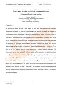 Multi-channel Integration Strategies And Environmental Aspects: A Conceptual Framework In Retailing