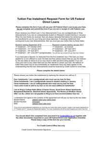 Tuition Fee Instalment Request Form (Document F)