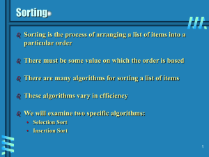 Sorting