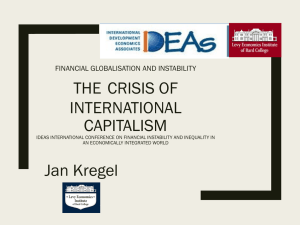THE CRISIS OF INTERNATIONAL CAPITALISM FINANCIAL GLOBALISATION AND INSTABILITY