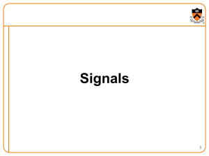 Toward the Operating System: Signals