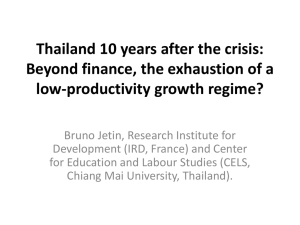 Thailand 10 years after the crisis: low-productivity growth regime?