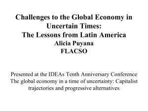 Challenges to the Global Economy in Uncertain Times: Alicia Puyana
