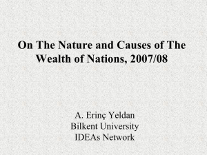 On The Nature and Causes of The Wealth of Nations, 2007/08