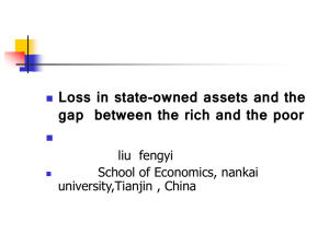 ''Loss in State-Owned Assets and the Gap between the Rich and the Poor''