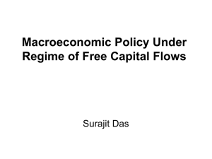 ''Macroeconomic Policy under Regime of Free Capital Flows''