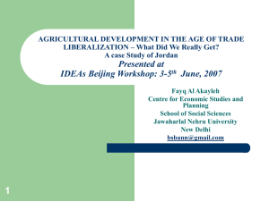 ''Agricultural Development in the Age of Trade Liberalization: What Did We Really Get?