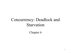 Concurrency: Deadlock and Starvation Chapter 6 1