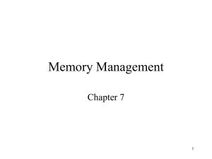 Memory Management Chapter 7 1