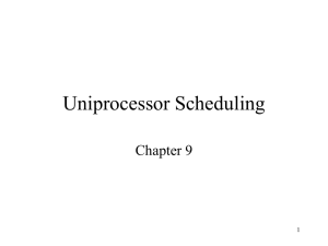 Uniprocessor Scheduling Chapter 9 1