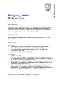 Designing posters: Hints and tips