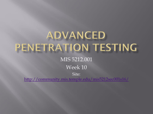 Advanced Penetration Testing -Week-10