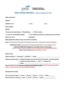 – NEW COURSE PROPOSAL please complete entire form