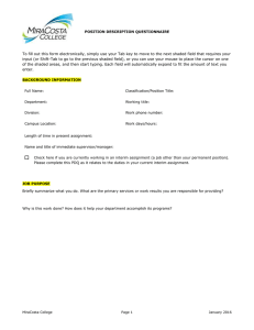 Position Description Questionnaire (PDQ) - Compatible with Word 2013