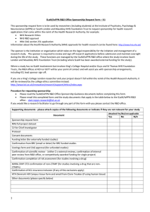 SLaM/IoPPN R D Office Sponsorship Request Form